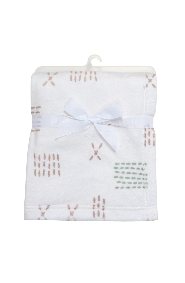 Bedtime Originals Farmyard Friends Soft White Fleece Baby Blanket, Alternate, color, Cream