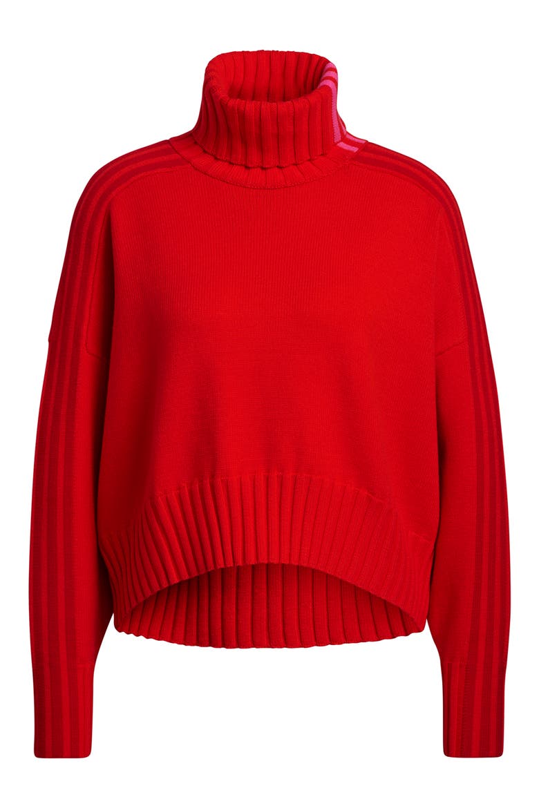 High/Low Turtleneck Sweater, Alternate, color, RED