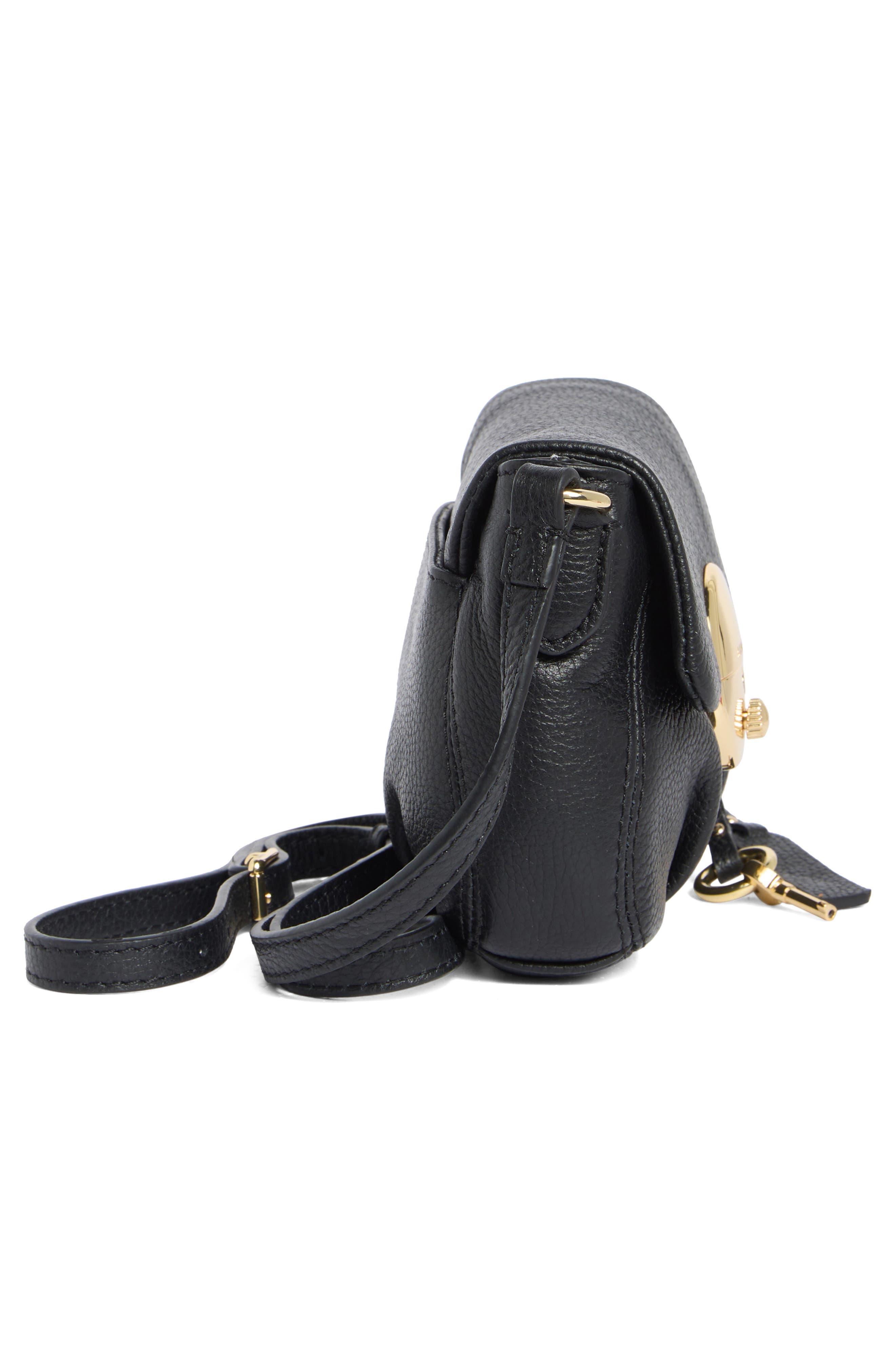 AIMEE Mini Cannes Flap Crossbody Bag, Alternate, color, Black