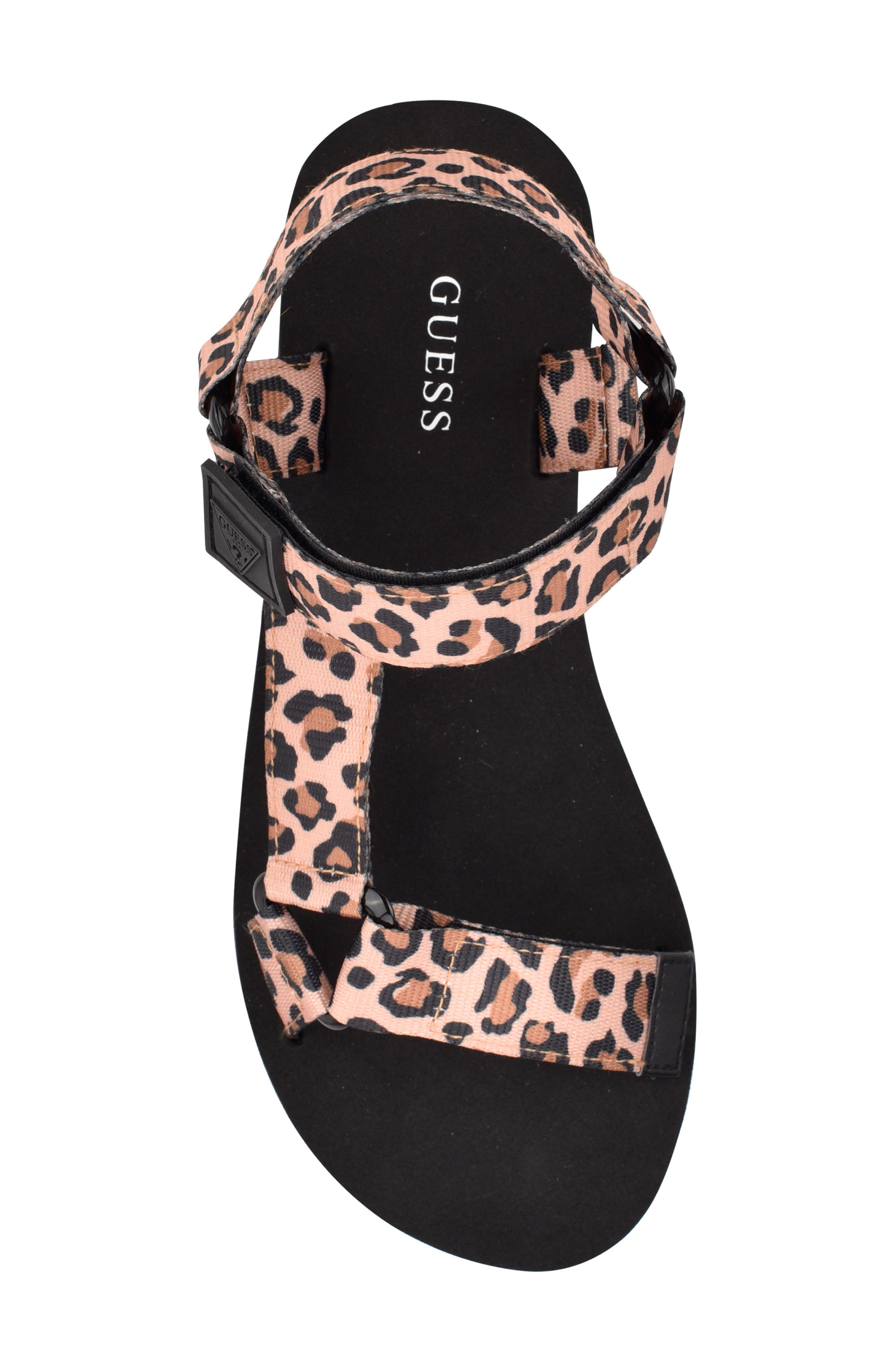 GUESS Avin Leopard Spot Platform Sandal, Alternate, color, Leopard