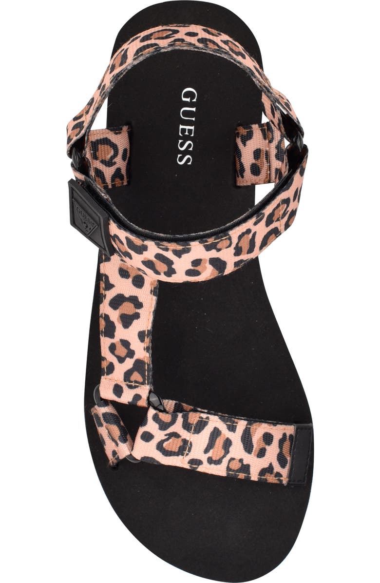 GUESS Avin Leopard Spot Platform Sandal, Alternate, color, Leopard