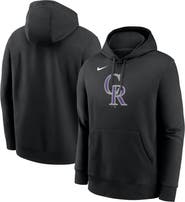 Nike Men's Nike Black Colorado Rockies Logo Club Fleece Pullover Hoodie
