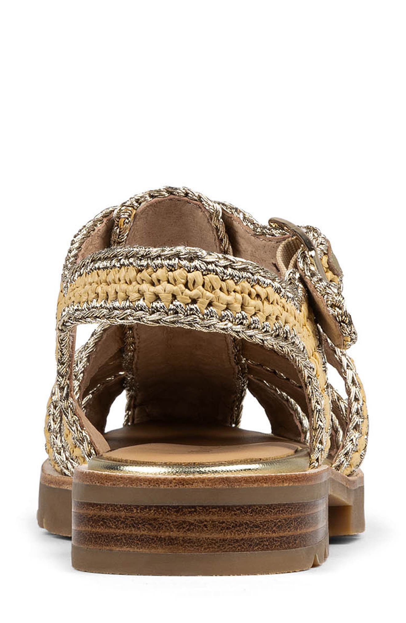 Donald Pliner Laynar Fisherman Sandal, Alternate, color, Platino