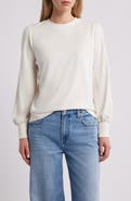 Caslon® Blouson Sleeve Cotton Blend Top