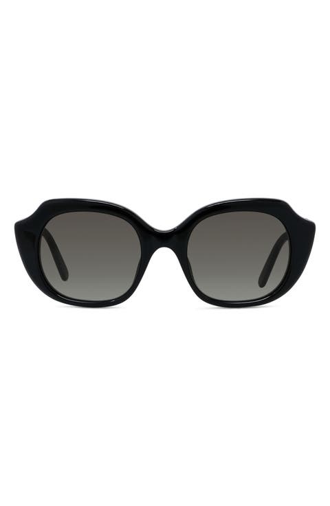 Slim 50mm Geometric Sunglasses