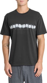 Quiksilver Gorb Band Pigment Dye Cotton T-Shirt