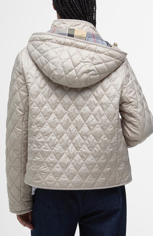 Barbour Penelope Quilt Hooded Jacket In Light Sand In Light Sand Dress