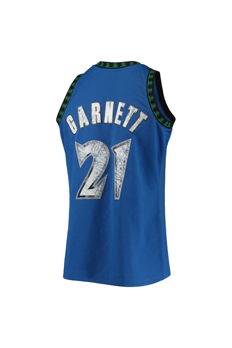 Men's Mitchell & Ness Kevin Garnett Blue Minnesota Timberwolves 2003/04 Hardwood Classics NBA 75th Anniversary Diamond Swingman Jersey, Alternate, color, Blue