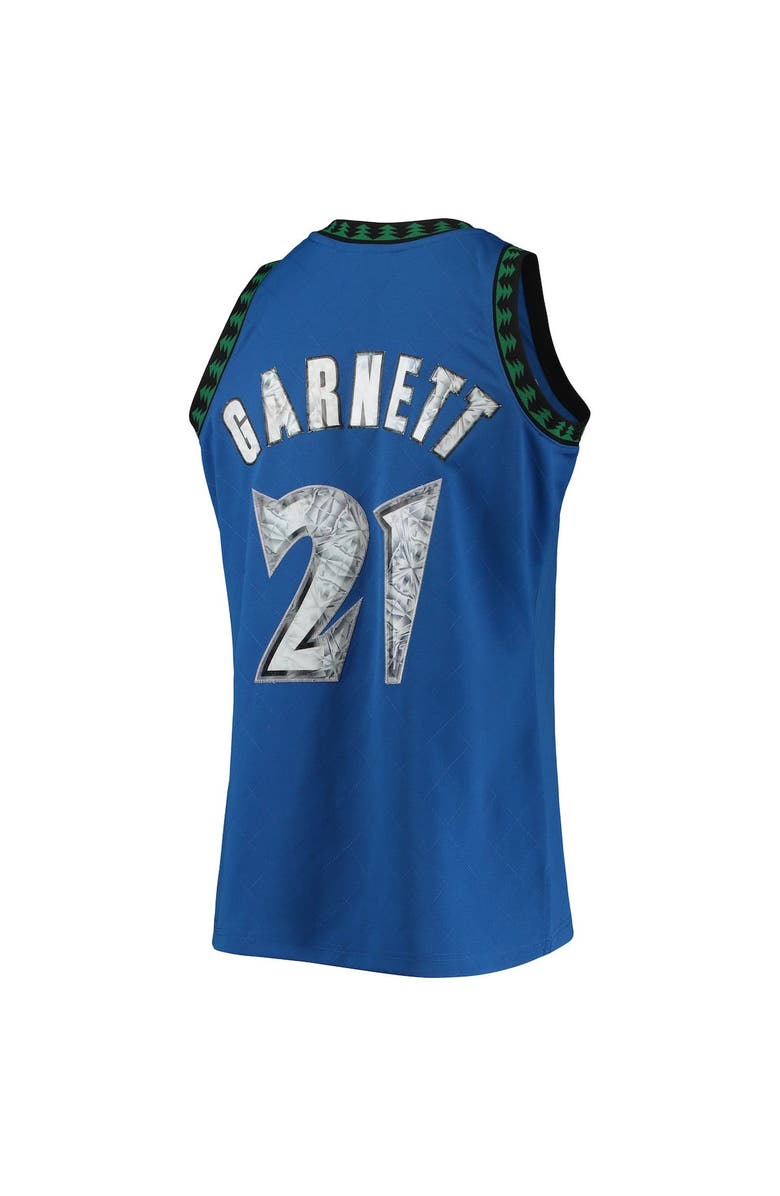 Mitchell & Ness Men's Mitchell & Ness Kevin Garnett Blue Minnesota Timberwolves 2003/04 Hardwood Classics NBA 75th Anniversary Diamond Swingman Jersey, Alternate, color,