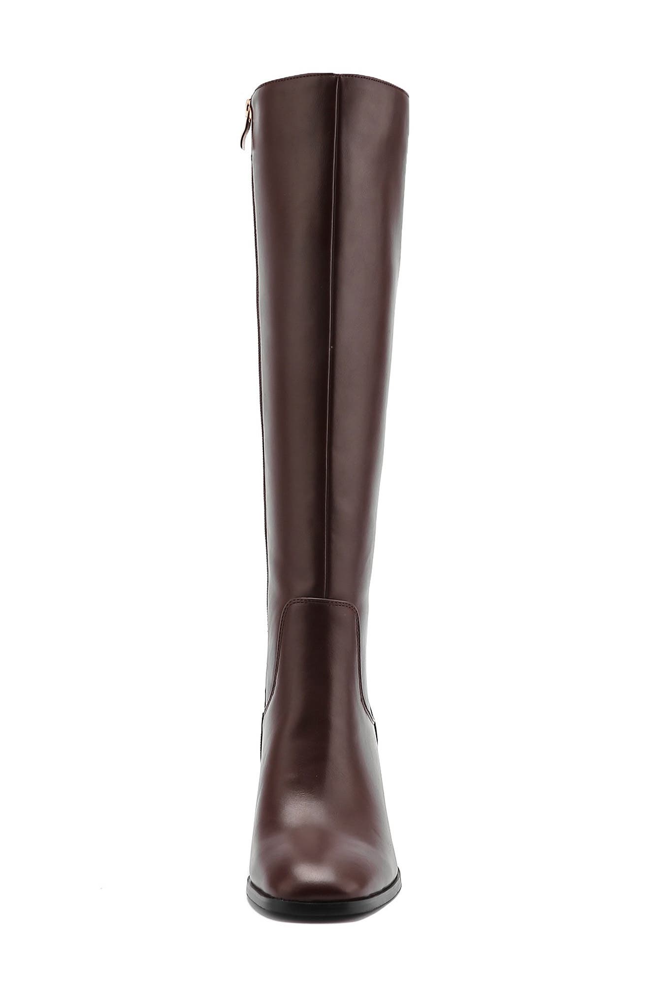 Verona Tall Block Heel Boot, Alternate, color, BROWN