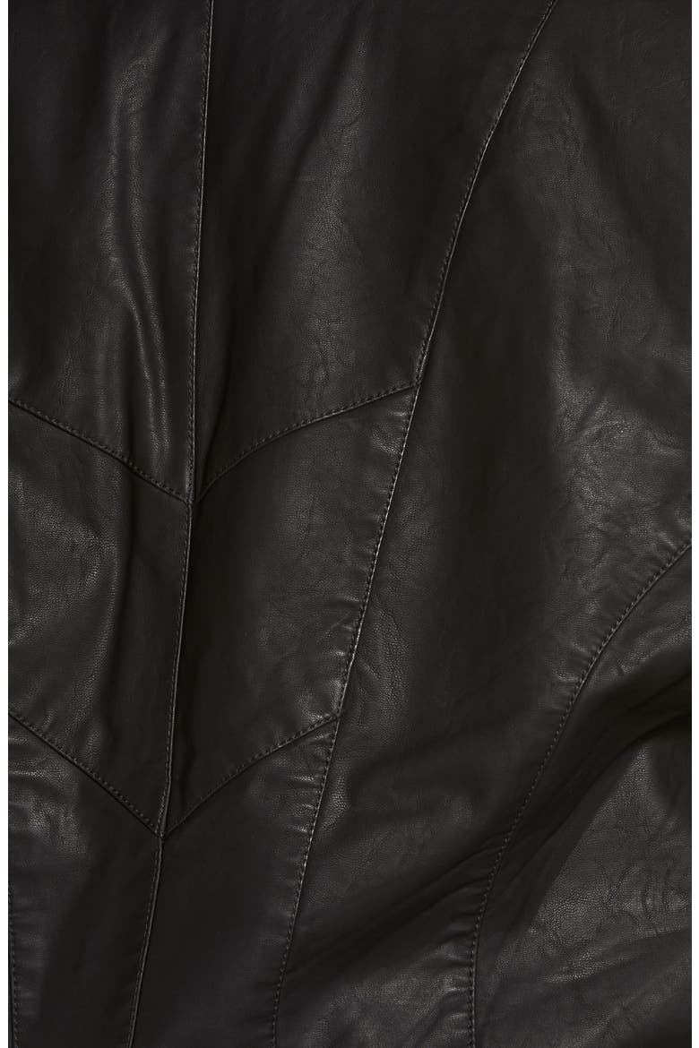 Faux Leather Moto Jacket, Alternate, color, BLACK
