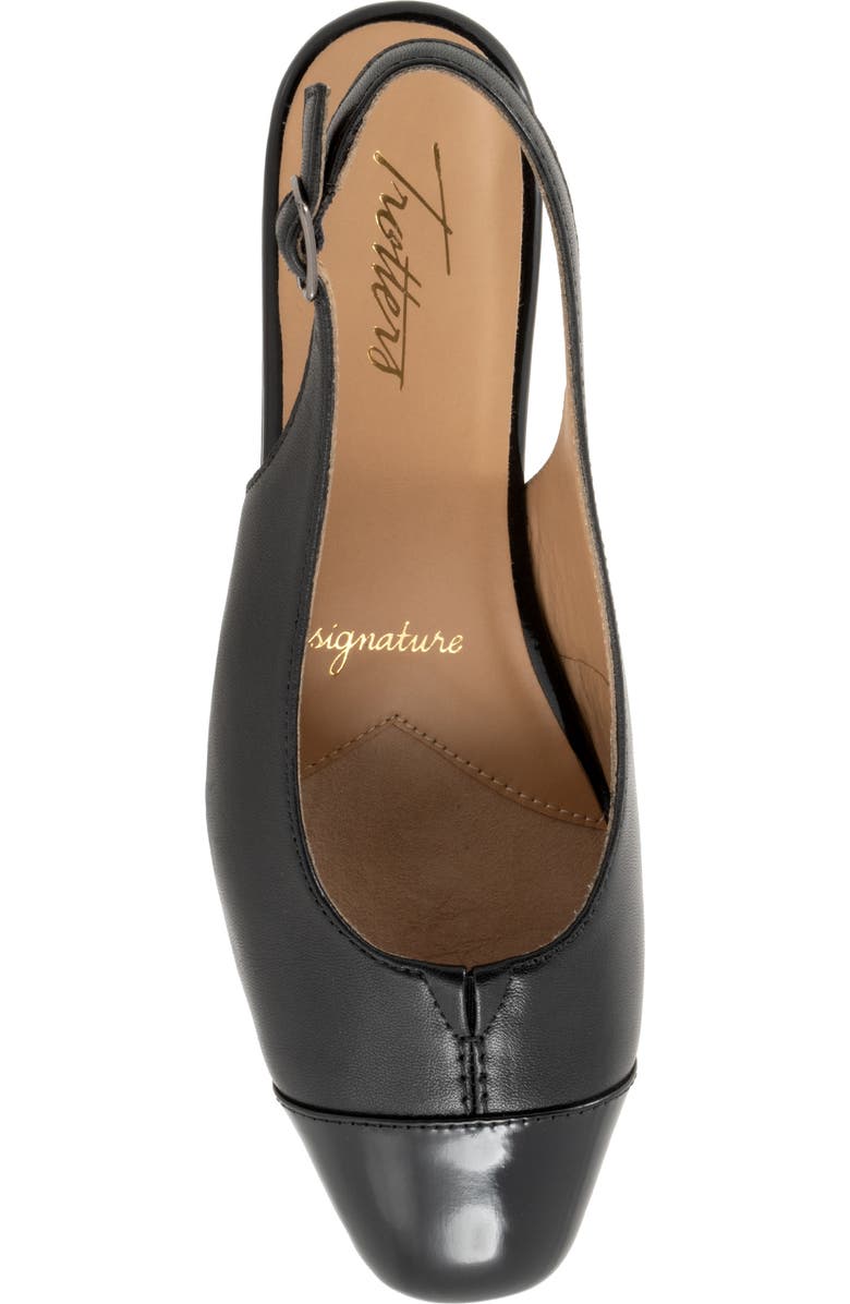 Trotters Dea Slingback Cap Toe Wedge Pump, Alternate, color, Black