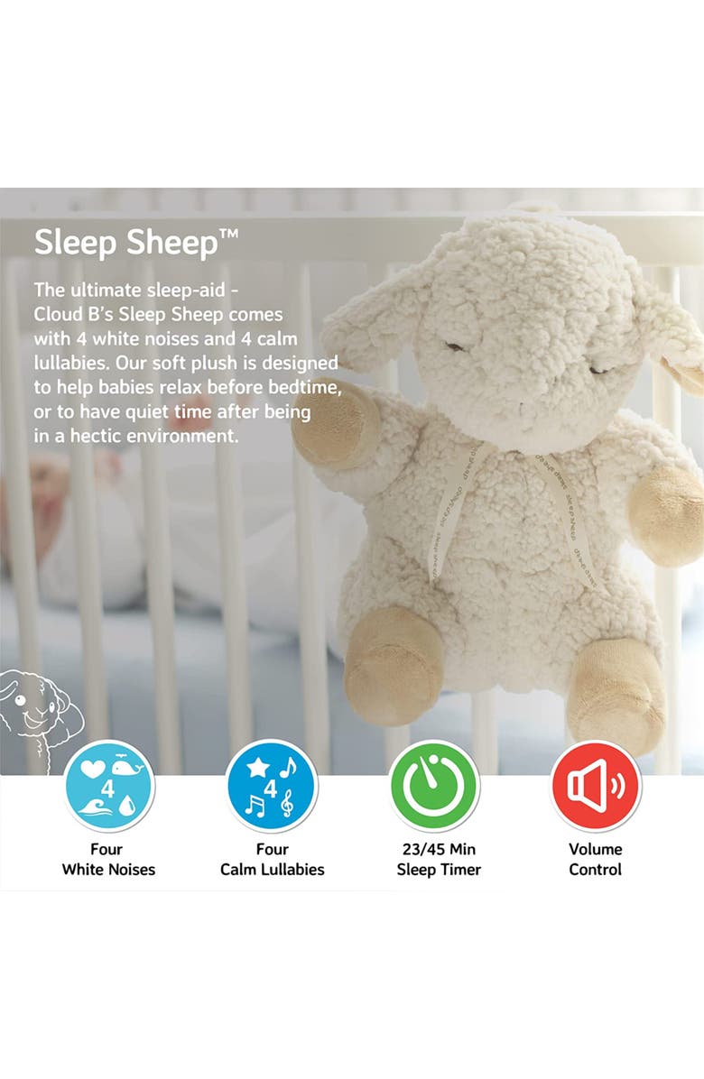 Cloud B Sleep Sheep - Plush Toy & Baby Sleep Sound Soother, Alternate, color, Beige
