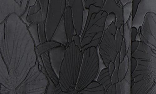 Sl Fashions Floral Sleeveless High-low Gown In Black