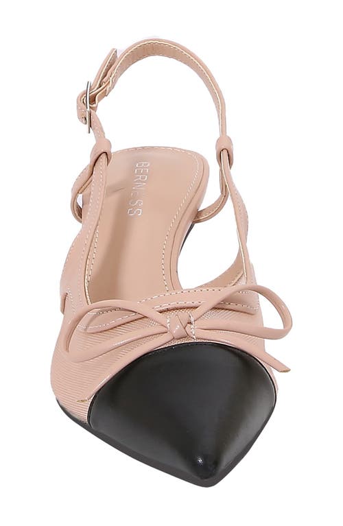 Shop Berness Tatiana Slingback Pump In Beige Mesh