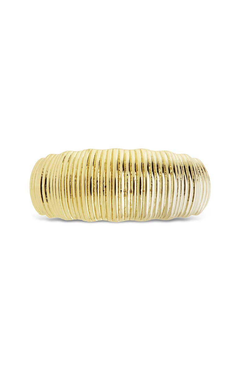 Sterling Forever Guiliana Ripple Textured Band Ring, Alternate, color, Gold