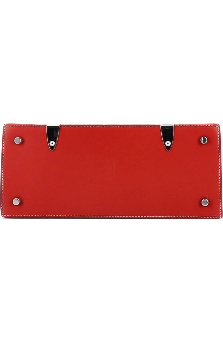 Pre-Owned Goyard Saigon Top Handle Bag Coated Canvas with Leather PM, Alternate, color, Red