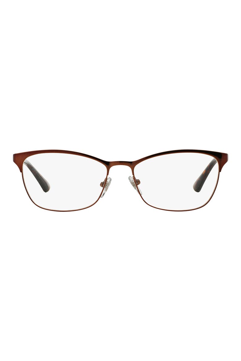 52mm Cat Eye Reading Glasses, Main, color, BROWN