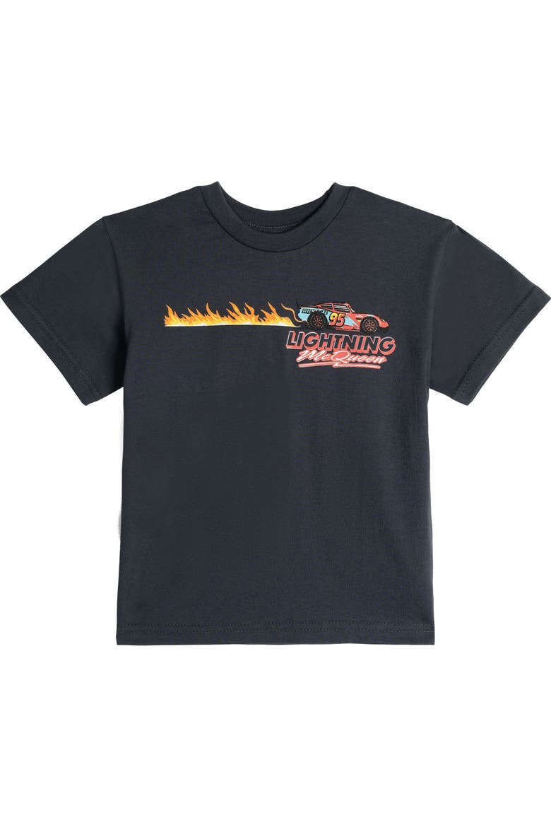 Cars Lightning McQueen T-Shirt and Mesh Shorts Set, Alternate, color, McQueen Charcoal