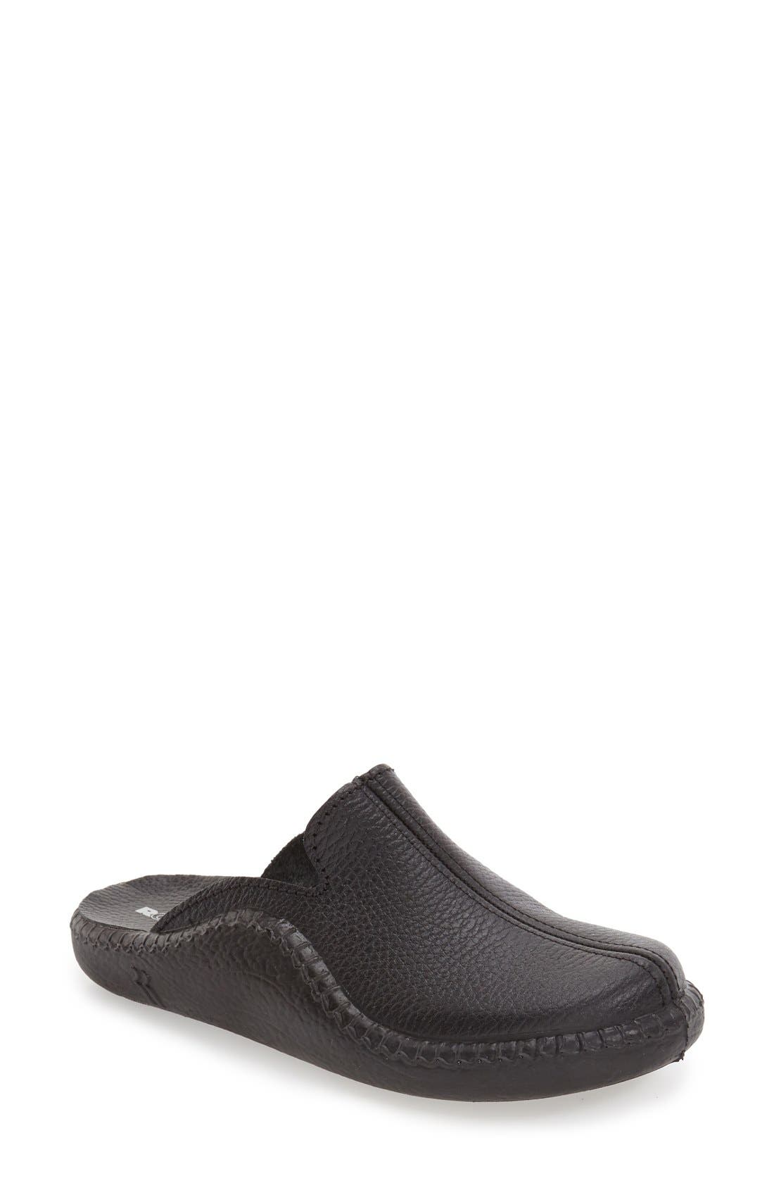 Romika<sup>®</sup> 'Mokasso 102G' Mule, Main, color, Black Grain Leather