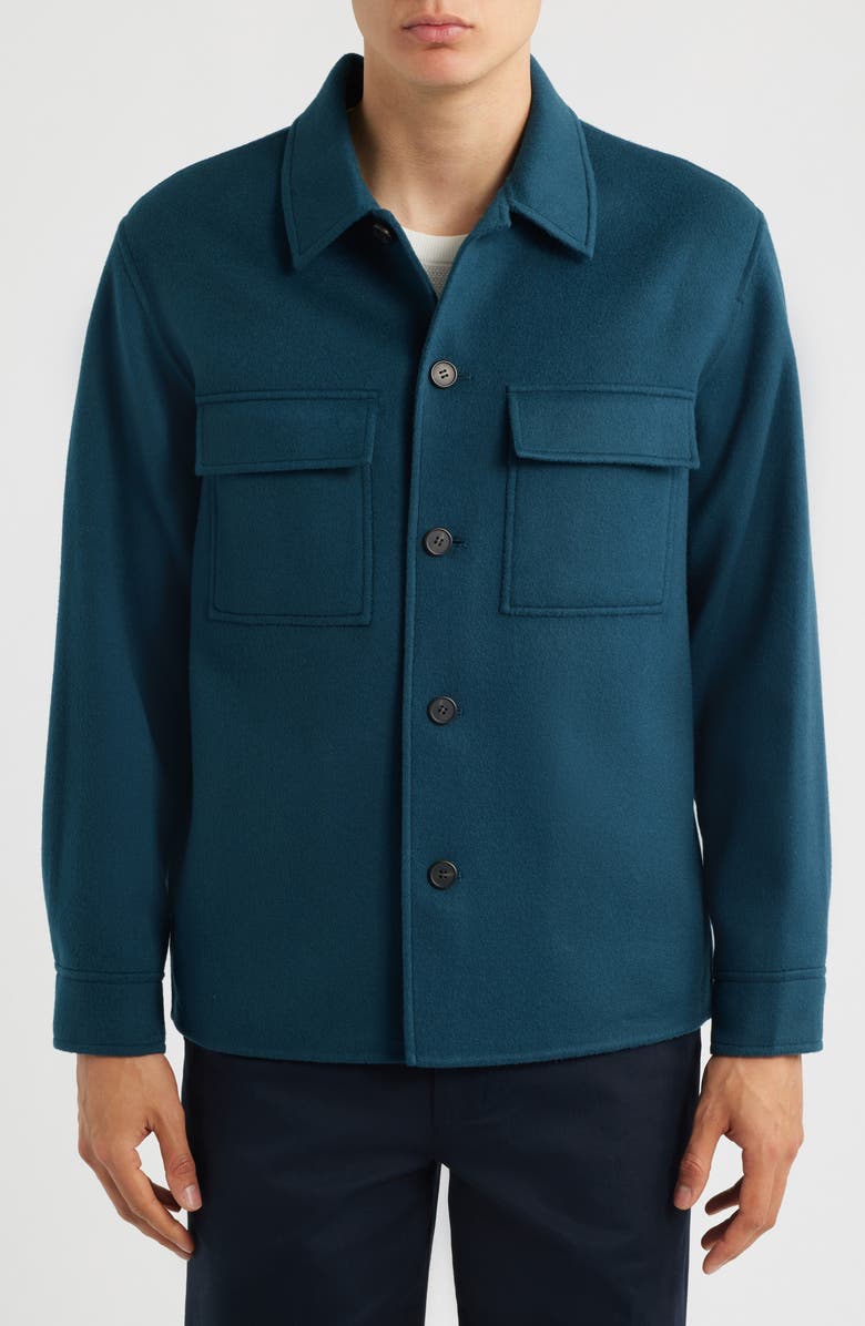 Theory Clyfford Wool & Cashmere Shirt Jacket, Alternate, color, Galaxy