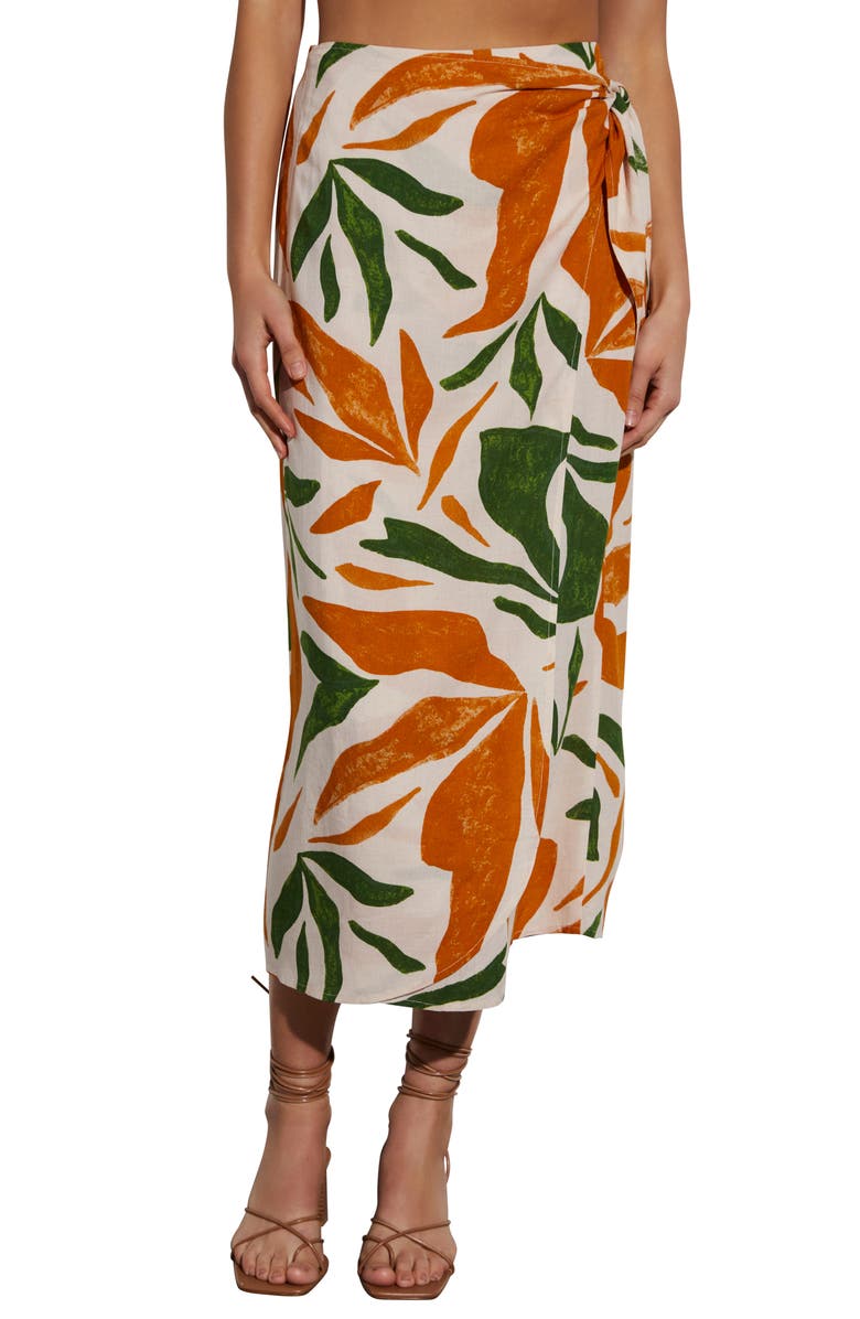 VICI Collection Rainforest Print Cover-Up Maxi Skirt, Main, color,