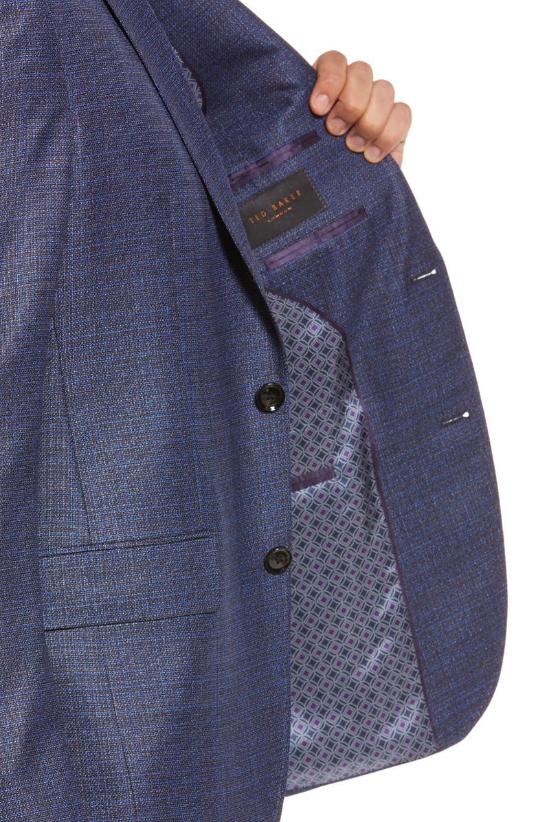 Ted Baker London Karl Mixy Slim Fit Check Wool Sport Coat, Alternate, color, 