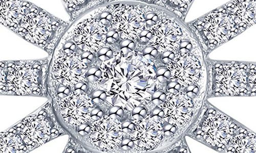Lafonn Simulated Diamond Starburst Stud Earrings In Metallic