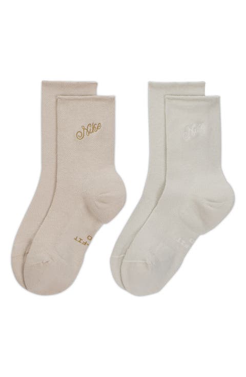 Everyday Elevated Assorted 2-Pack Cotton Blend Crew Socks
