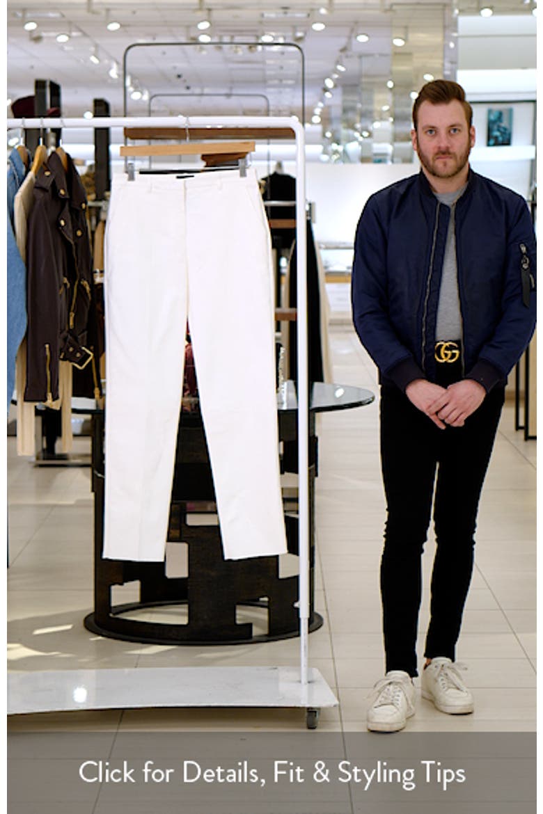 Cotton Blend Ankle Straight Leg Pants video