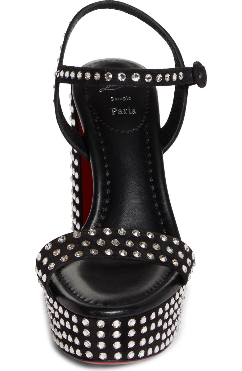 Christian Louboutin Movida Jane Quarter Strap Platform Sandal, Alternate, color, Black