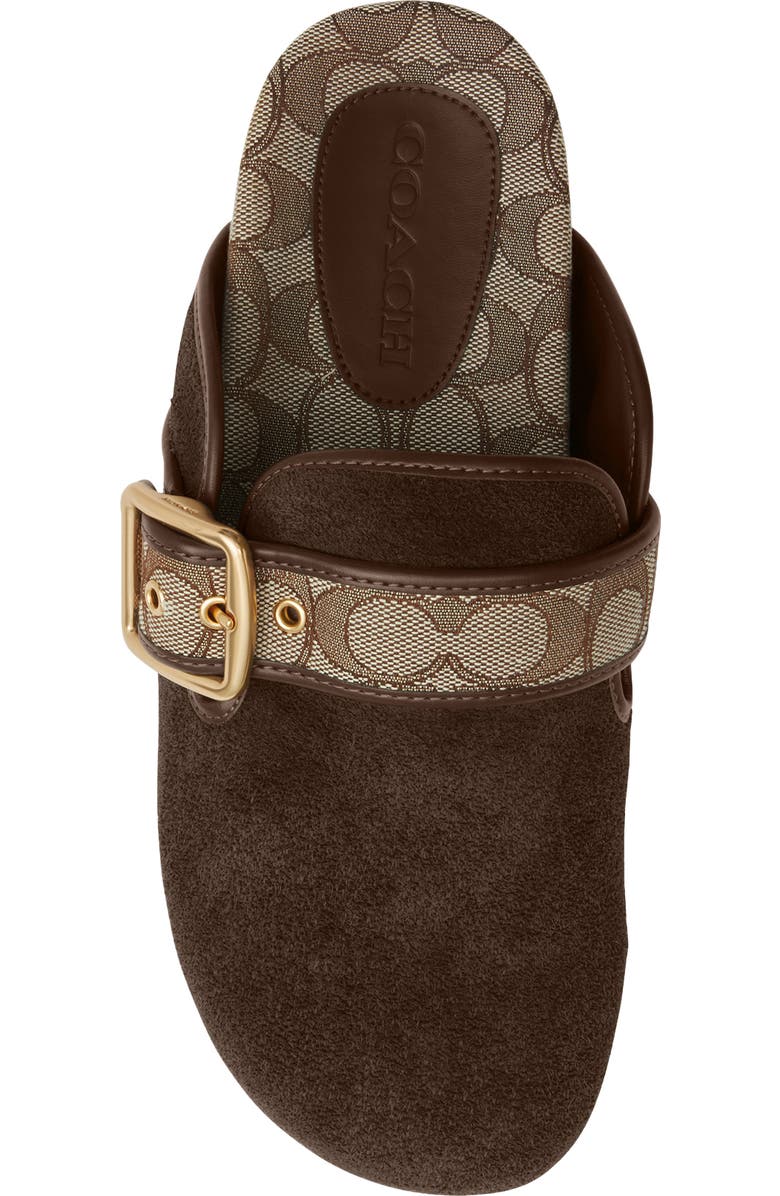 COACH Archival Buckle Mule, Alternate, color, Oak/ Chocolate