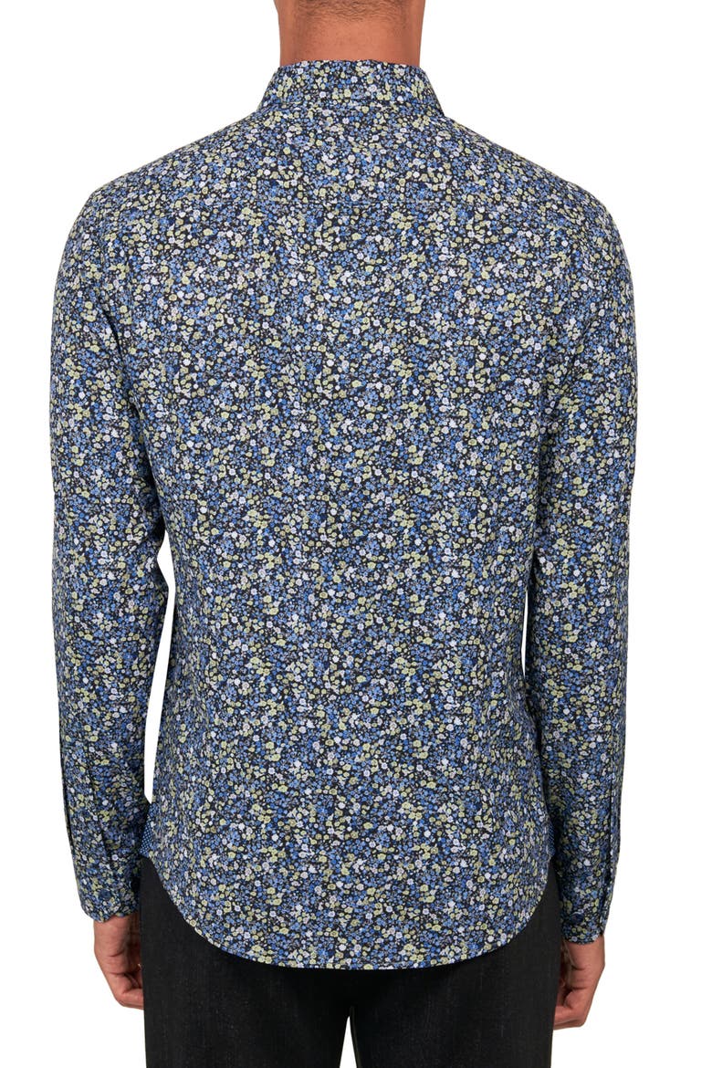 Slim Fit Liberty Floral Recycled 4-Way Stretch Performance Long Sleeve Shirt, Alternate, color, GREEN