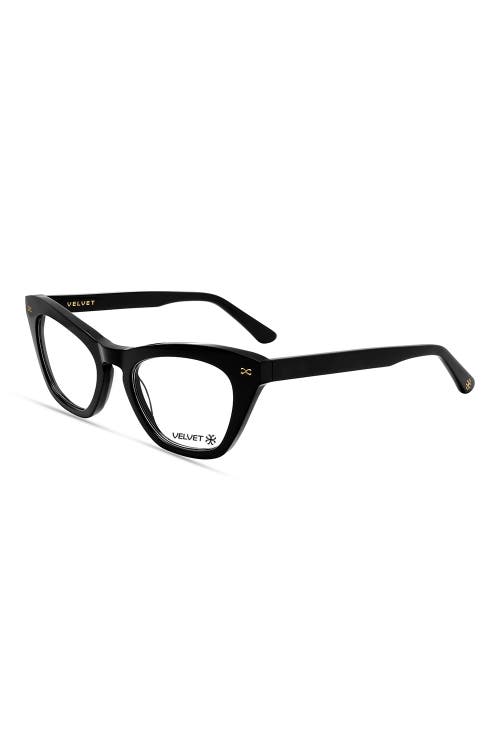 Velvet Eyewear Stevie 52mm Cat Eye Optical Glasses In Black