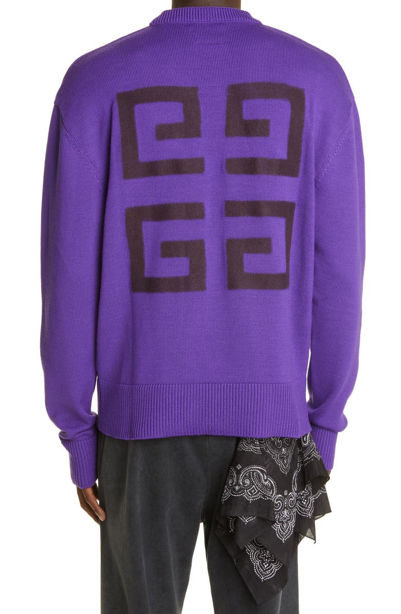Givenchy Tufted Logo Wool Sweater, Alternate, color, 