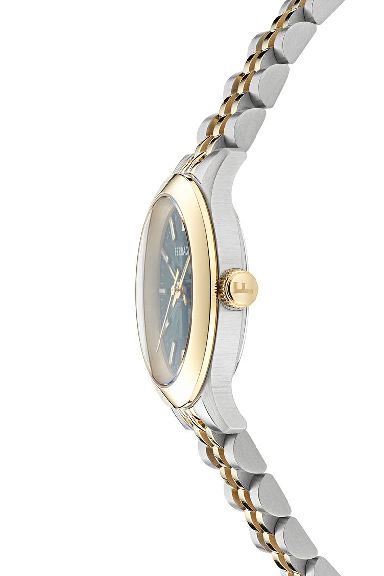 Duo Two-Tone Bracelet Watch, 28mm, Alternate, color, TWO TONE/GREEN