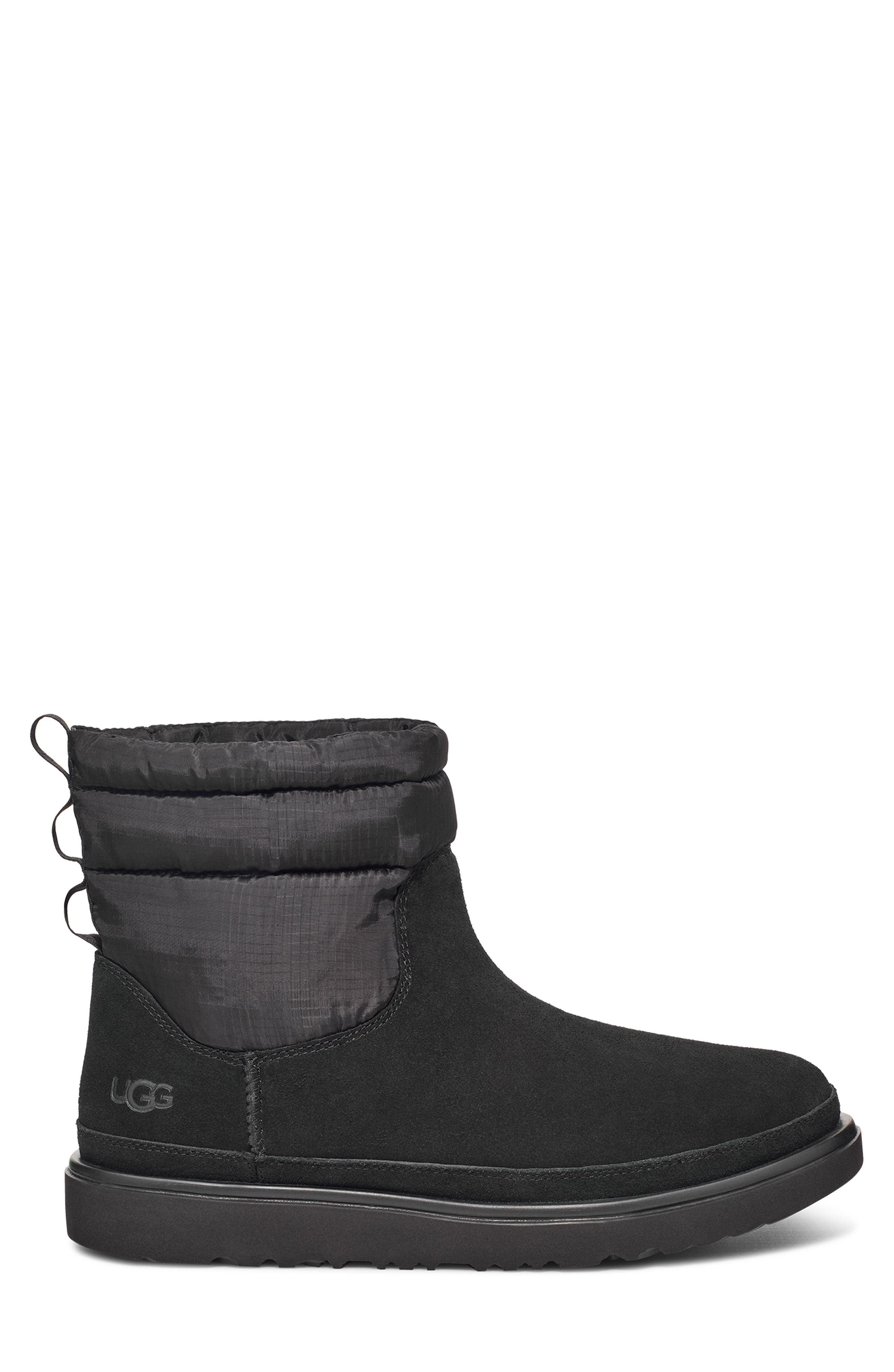 UGG<sup>®</sup> Classic Minimod Waterproof Wool Boot, Alternate, color, Black