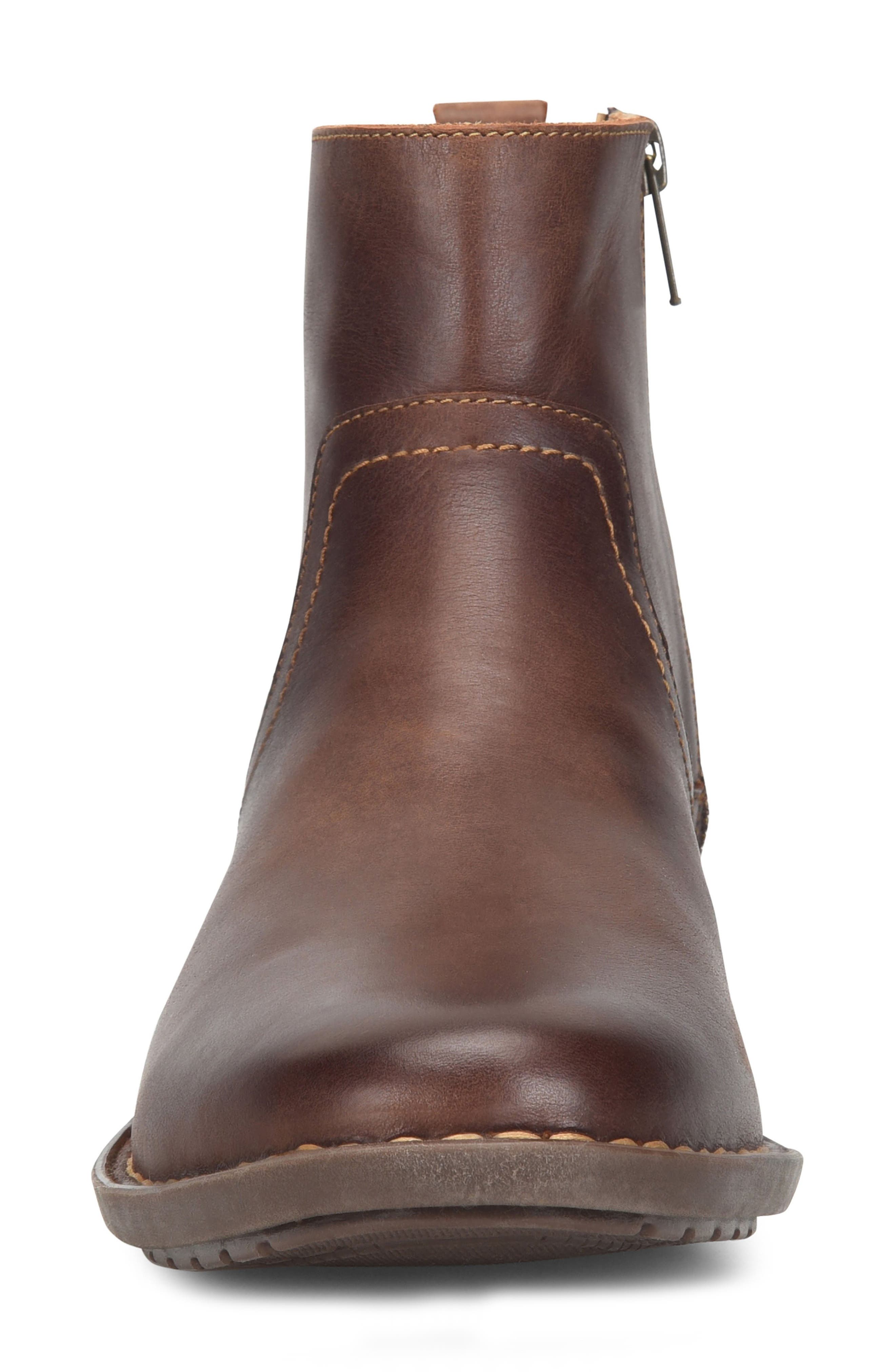 Børn Reed Zip-Up Boot, Alternate, color, Brown Full Grain