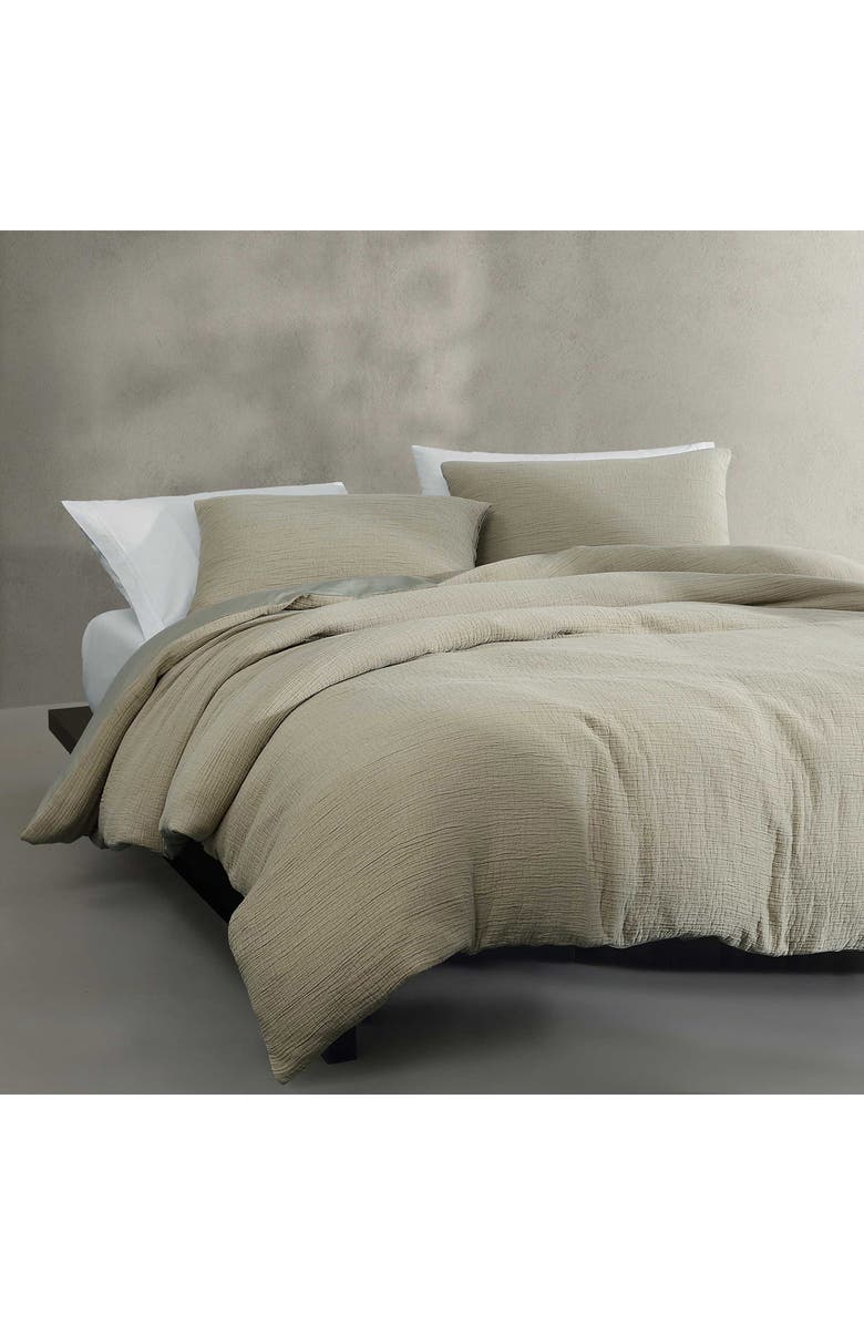 Calvin Klein Washed Textured Duvet Cover & Shams Set, Alternate, color, Absinthe Green