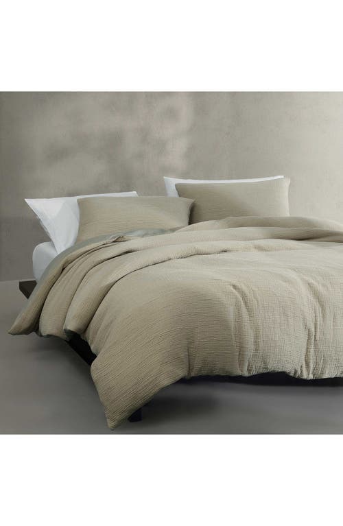 Calvin Klein Washed Textured Duvet Cover & Shams Set In Absinthe Green