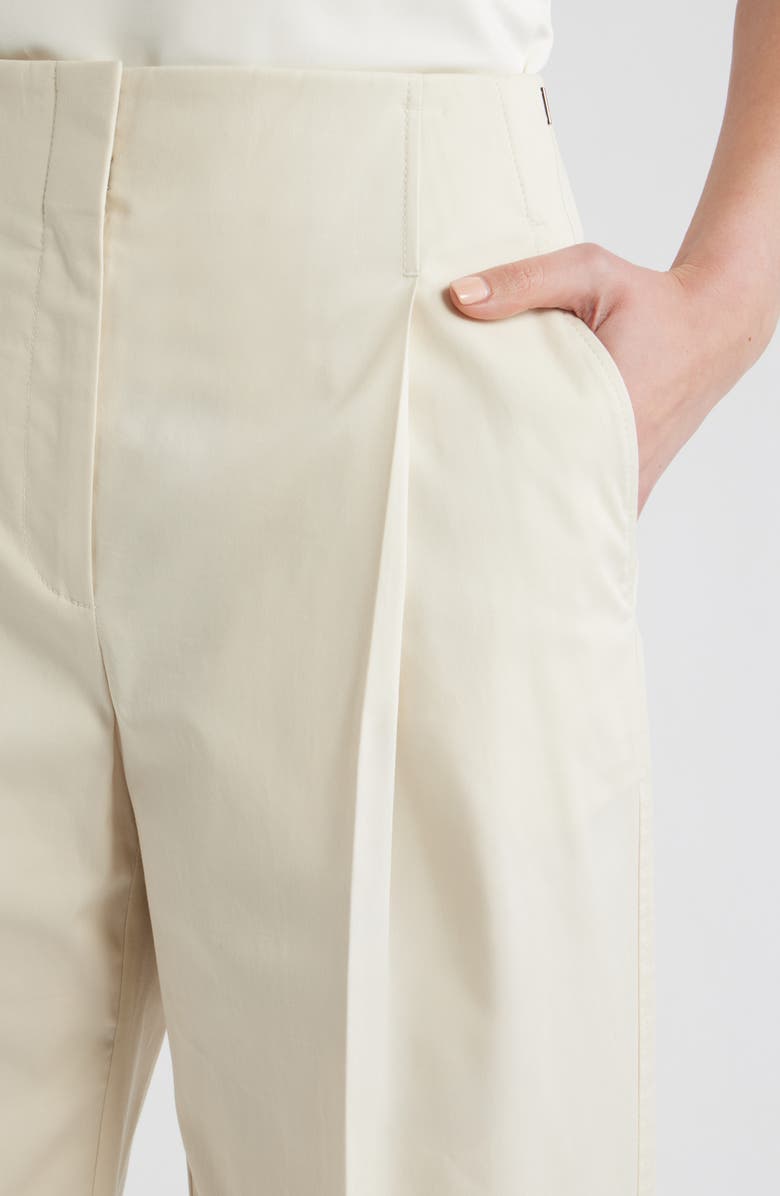 BOSS Tulotta Pleated High Waist Wide Leg Pants, Alternate, color, Light Pumice