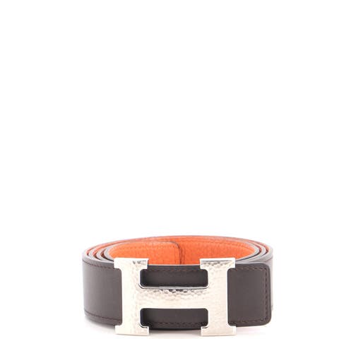 Constance Martelee H Reversible Belt Leather With Hammered Hardware Medium