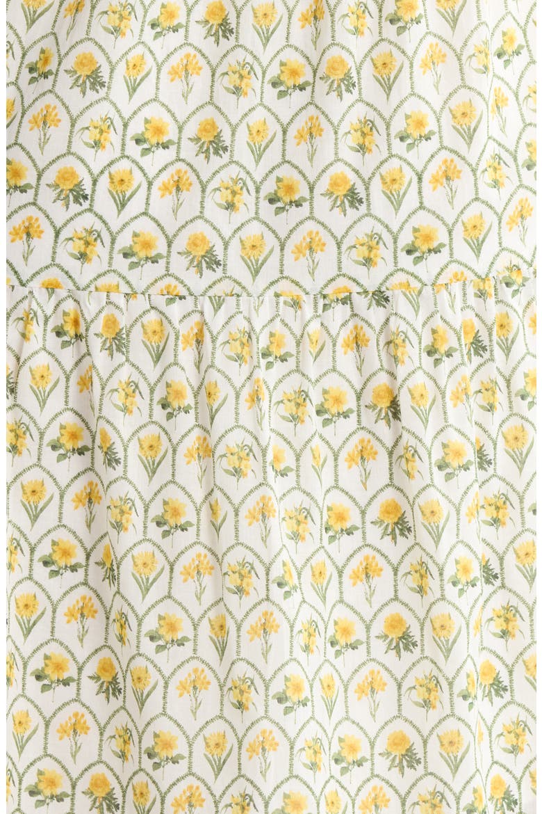 Trinny Floral Print Ruffle Dress, Alternate, color, WHITE-YELLOW
