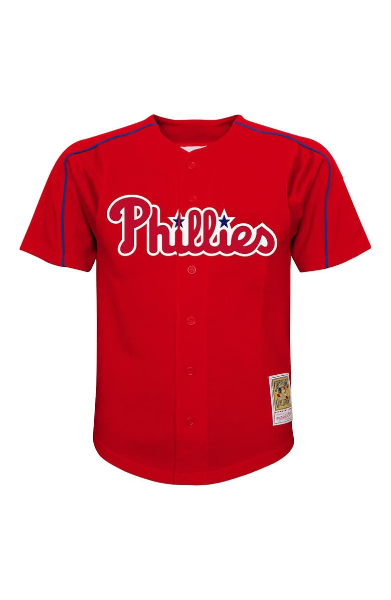 Mitchell & Ness Youth Mitchell & Ness Ryan Howard Red Philadelphia Phillies Mesh Batting Practice Jersey, Alternate, color, 