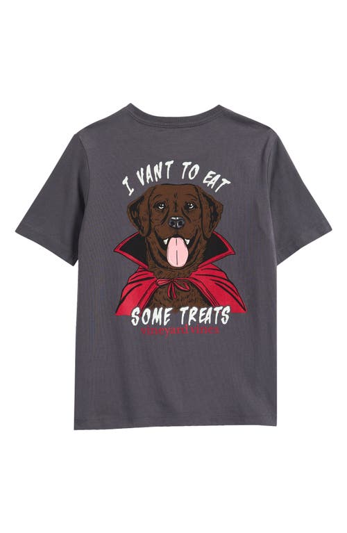 Vineyard Vines Kids' Glow Eat Some Treats Cotton Graphic Pocket T-shirt In Gray