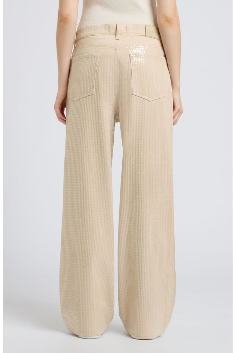 Lotta Sequin High Waist Wide Leg Jeans, Alternate, color, RADIANCE