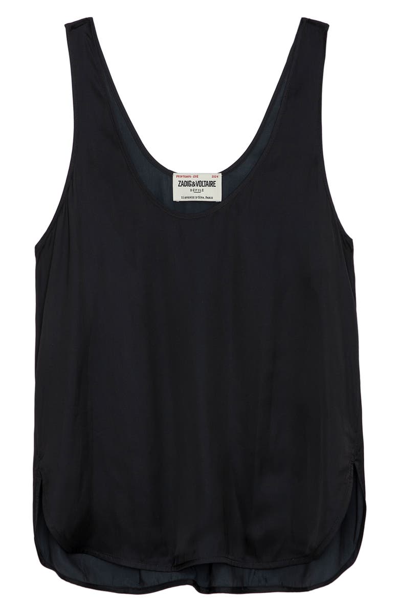 Zadig & Voltaire Carys Satin Tank, Alternate, color, 