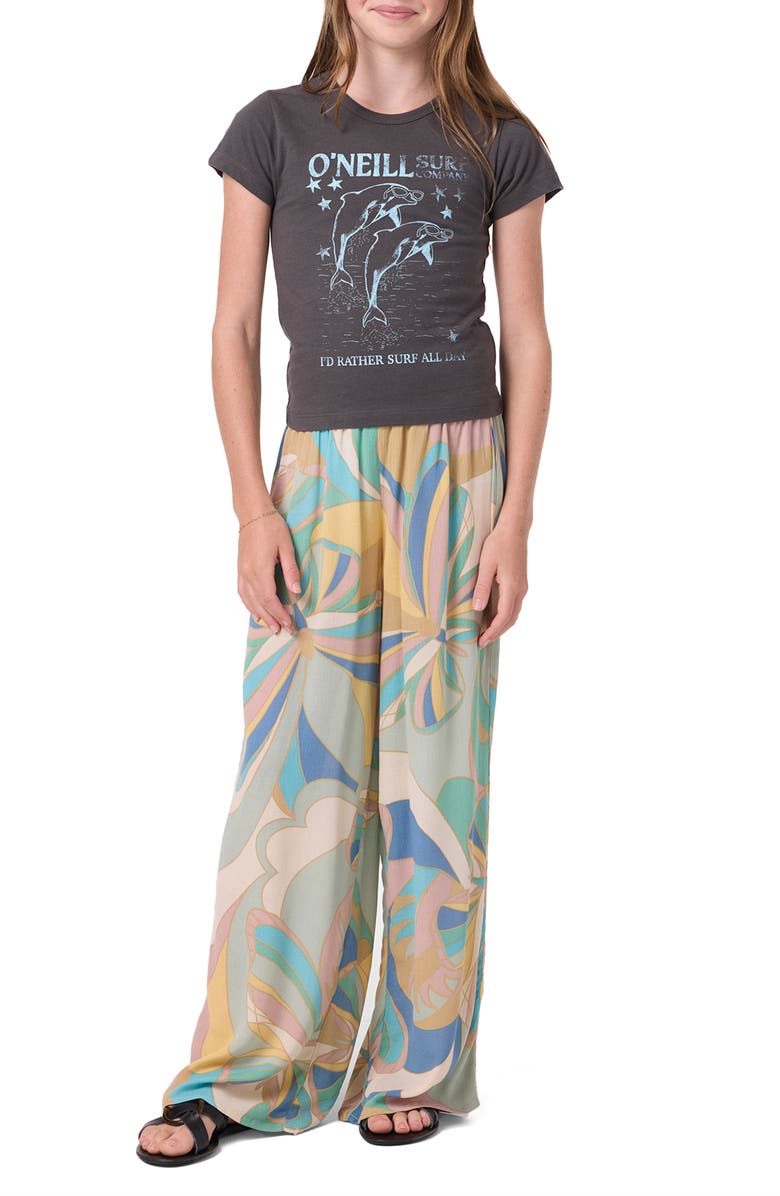 O'Neill Kids' Torrie Butterfly Print Pants, Alternate, color, Desert Sage