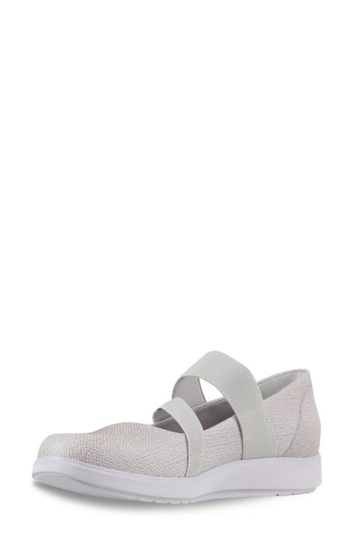Munro Cass Mary Jane Flat In Taupe Nubuck