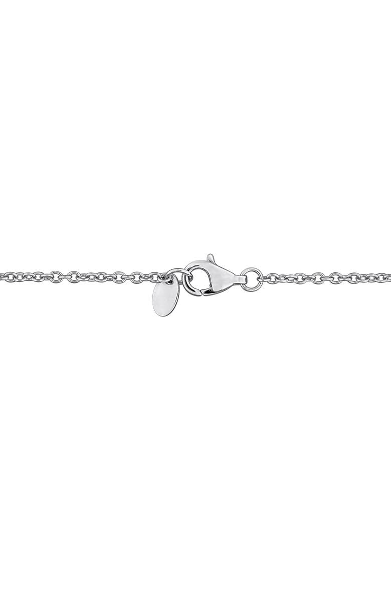 DELMAR Lab Created White Sapphire Station Bracelet, Alternate, color, Metallic Silver